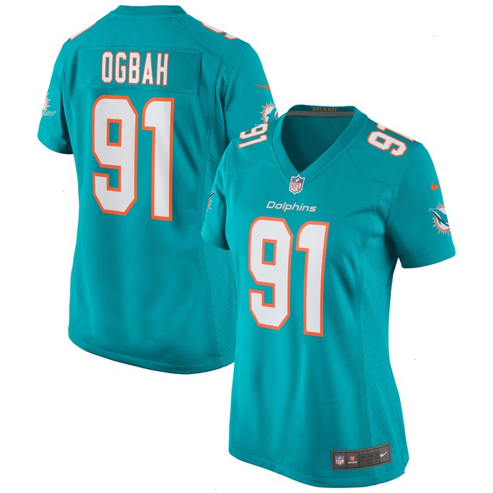 Emmanuel Ogbah Miami Dolphins Nike Women's Game Jersey - Aqua