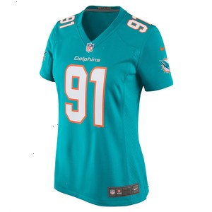 Emmanuel Ogbah Miami Dolphins Nike Women's Game Jersey - Aqua