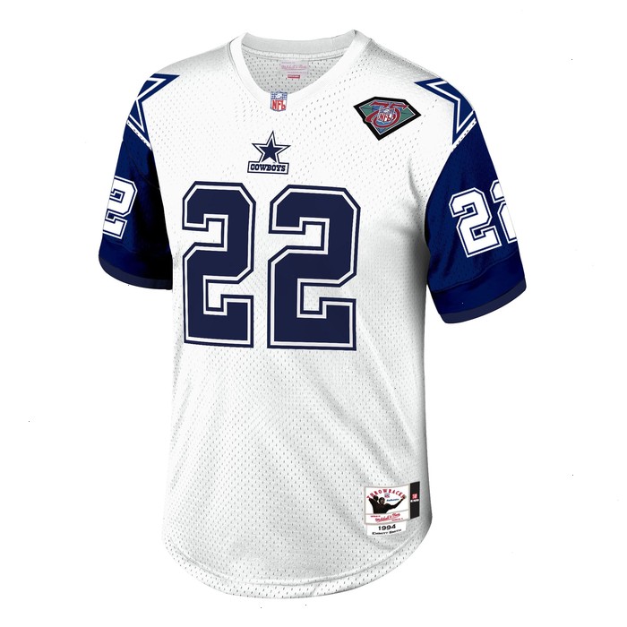 Emmitt Smith Dallas Cowboys Mitchell & Ness 1994 Authentic Retired Player Jersey - White/Navy