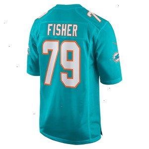 Eric Fisher Miami Dolphins Nike Home Game Player Jersey - Aqua