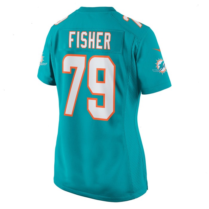 Eric Fisher Miami Dolphins Nike Women's Home Game Player Jersey - Aqua