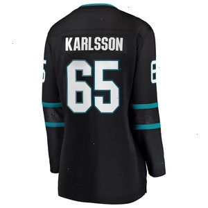 Erik Karlsson San Jose Sharks Fanatics Branded Women's Alternate Premier Breakaway Player Jersey - Black