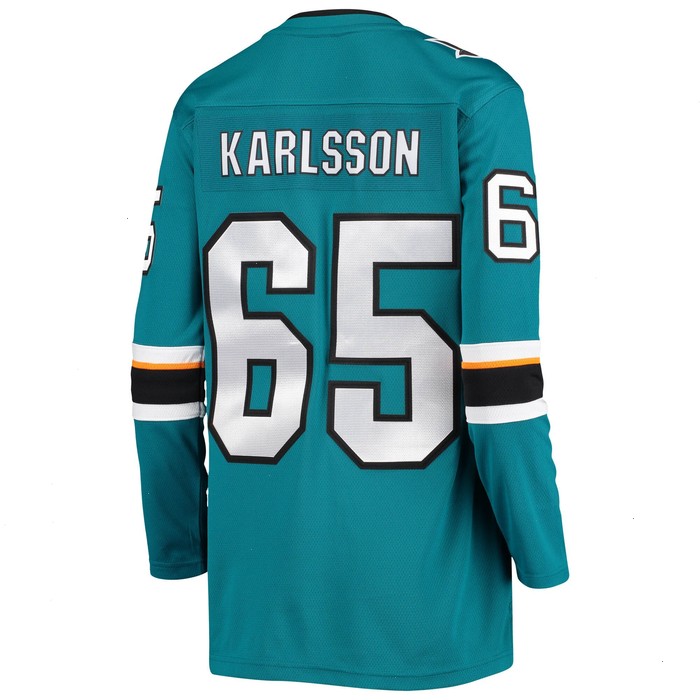 Erik Karlsson San Jose Sharks Fanatics Branded Women's Breakaway Home Player Jersey - Teal