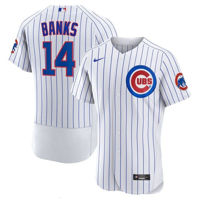 Ernie Banks Chicago Cubs Nike Home Authentic Retired Player Jersey - White