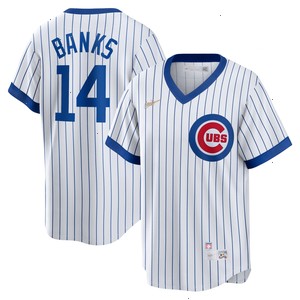 Ernie Banks Chicago Cubs Nike Home Cooperstown Collection Player Jersey - White