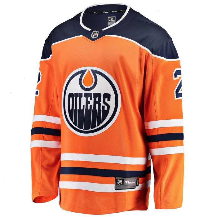 Evan Bouchard Edmonton Oilers Fanatics Branded Home Breakaway Jersey - Orange