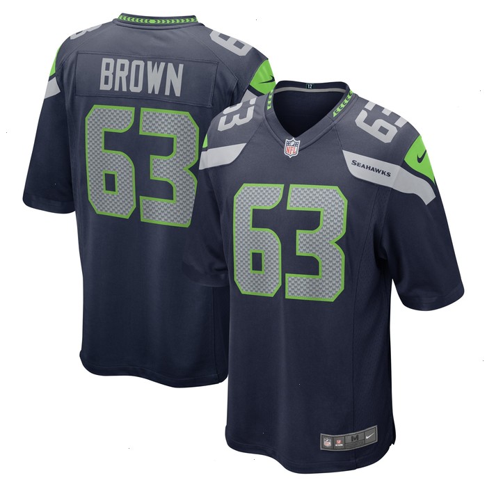 Evan Brown Seattle Seahawks Nike Game Jersey - College Navy