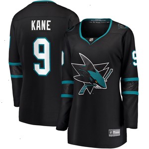 Evander Kane San Jose Sharks Fanatics Branded Women's Alternate Premier Breakaway Jersey - Black