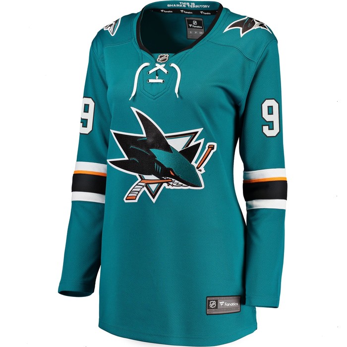 Evander Kane San Jose Sharks Fanatics Branded Women's Premier Breakaway Player Jersey - Teal