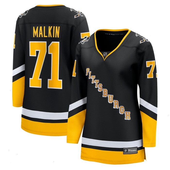 Evgeni Malkin Pittsburgh Penguins Fanatics Branded Women's 2021/22 Alternate Premier Breakaway Player Jersey - Black