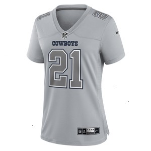 Ezekiel Elliott Dallas Cowboys Nike Women's Atmosphere Fashion Game Jersey - Gray