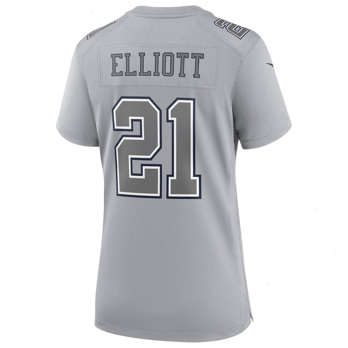 Ezekiel Elliott Dallas Cowboys Nike Women's Atmosphere Fashion Game Jersey - Gray