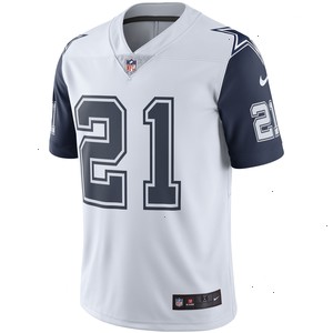 Ezekiel Elliott Nike Dallas Cowboys Color Rush Vapor Limited Jersey - White