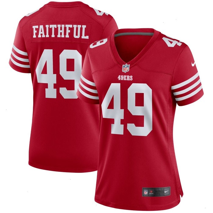 Faithful 49 San Francisco 49ers Nike Women's Player Game Jersey - Scarlet