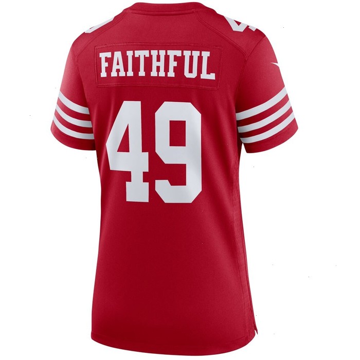 Faithful 49 San Francisco 49ers Nike Women's Player Game Jersey - Scarlet