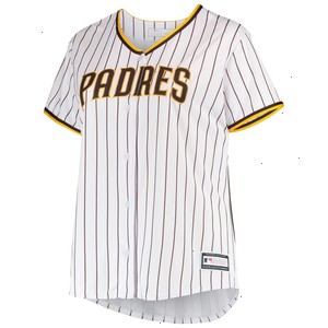 Fernando Tatis Jr. San Diego Padres Women's Plus Size Replica Player Jersey - White/Brown