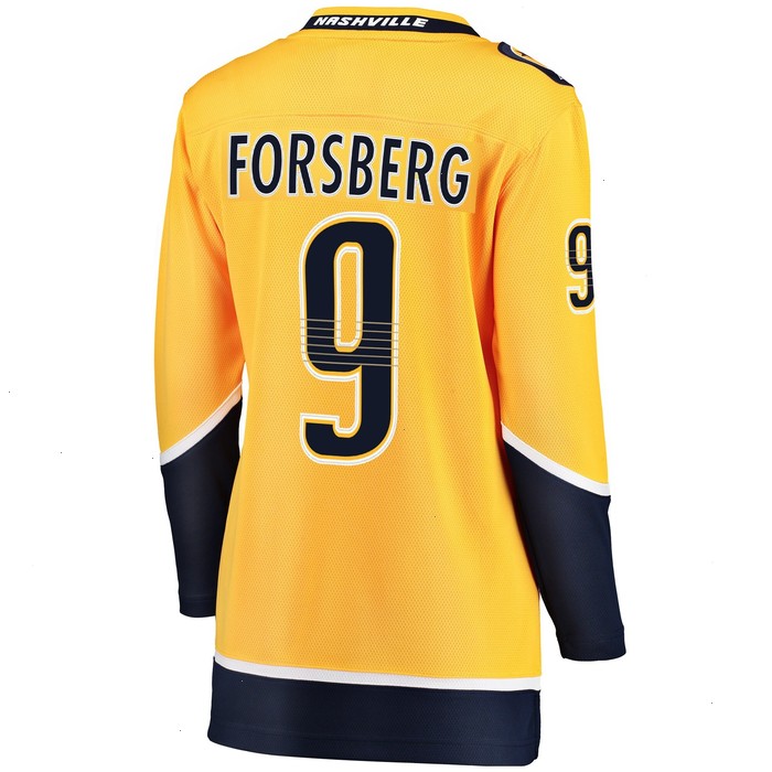 Filip Forsberg Nashville Predators Fanatics Branded Women's Premier Breakaway Player Jersey - Gold