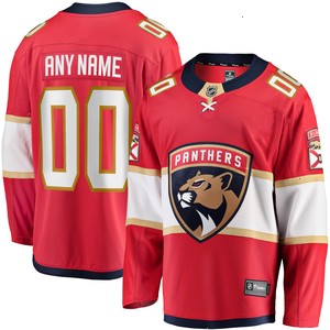 Florida Panthers Fanatics Branded Home Breakaway Custom Jersey - Red