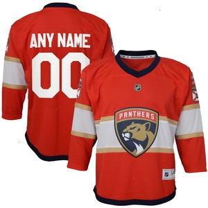 Florida Panthers Youth Home Replica Custom Jersey - Red