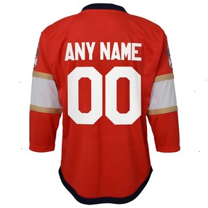 Florida Panthers Youth Home Replica Custom Jersey - Red