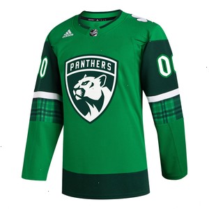 Florida Panthers adidas St. Patrick's Day Authentic Custom Jersey - Kelly Green