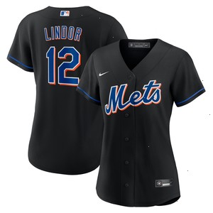 Francisco Lindor New York Mets Nike Women's 2022 Alternate Replica Player Jersey - Black