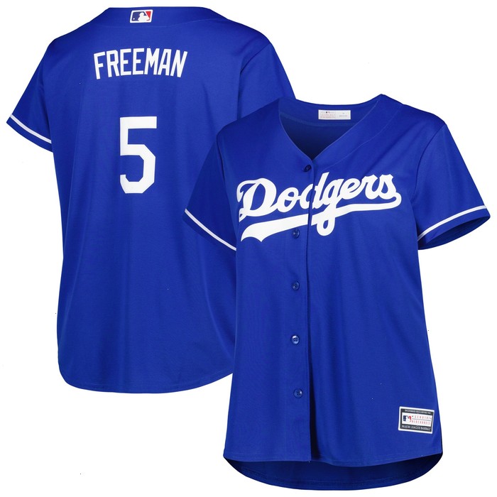 Freddie Freeman Los Angeles Dodgers Women's Plus Size Replica Player Jersey - Royal