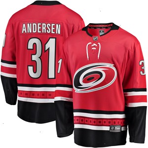 Frederik Andersen Carolina Hurricanes Fanatics Branded Alternate Breakaway Player Jersey - Red