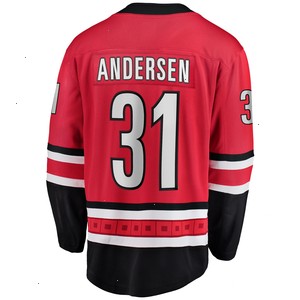 Frederik Andersen Carolina Hurricanes Fanatics Branded Alternate Breakaway Player Jersey - Red