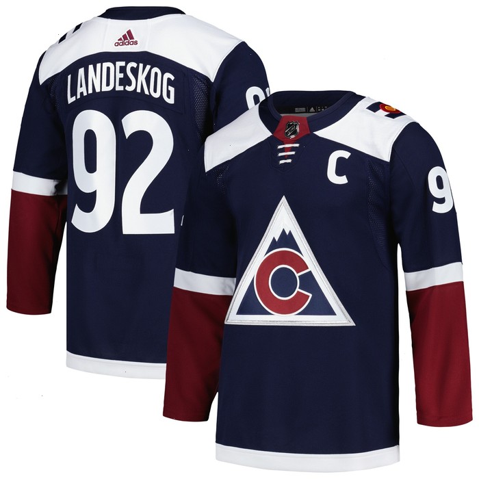 Gabriel Landeskog Colorado Avalanche adidas Alternate Captain Patch Primegreen Authentic Pro Player Jersey - Navy