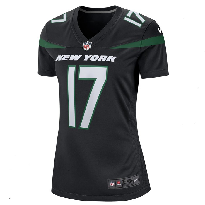 Garrett Wilson New York Jets Nike Women's Alternate Game Player Jersey - Stealth Black