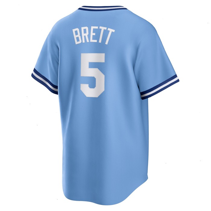 George Brett Kansas City Royals Nike Road Cooperstown Collection Player Jersey - Light Blue