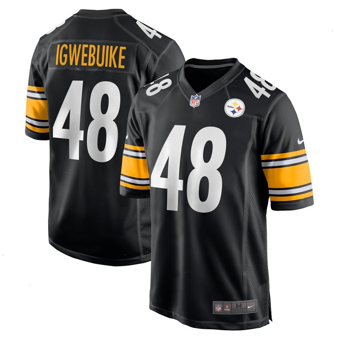 Godwin Igwebuike Pittsburgh Steelers Nike Game Jersey - Black