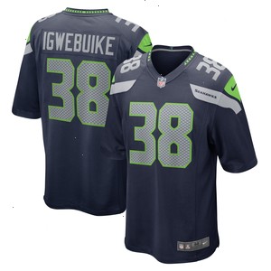 Godwin Igwebuike Seattle Seahawks Nike Home Game Player Jersey - College Navy