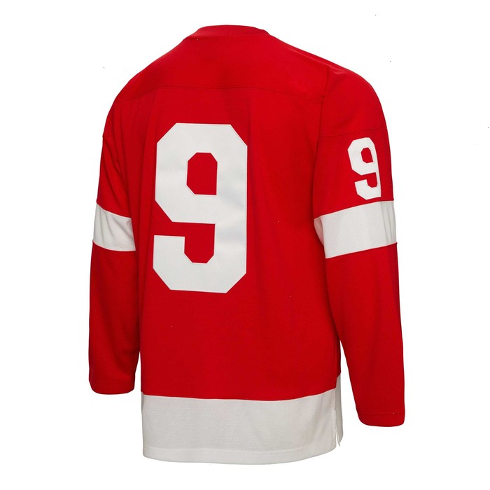 Gordie Howe Detroit Red Wings Mitchell & Ness 1960/61 Captain Patch Blue Line Player Jersey - Red