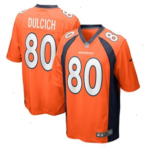 Greg Dulcich Denver Broncos Nike Game Player Jersey - Orange