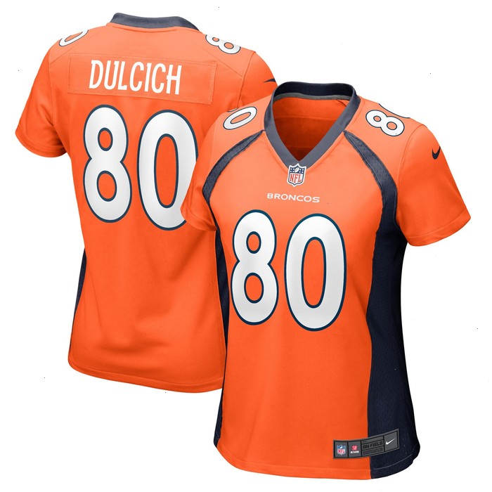 Greg Dulcich Denver Broncos Nike Women's Game Player Jersey - Orange