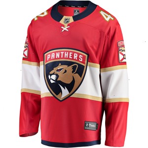 Gustav Forsling Florida Panthers Fanatics Branded Home Breakaway Player Jersey - Red