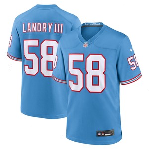 Harold Landry Tennessee Titans Nike Oilers Throwback Player Game Jersey - Light Blue