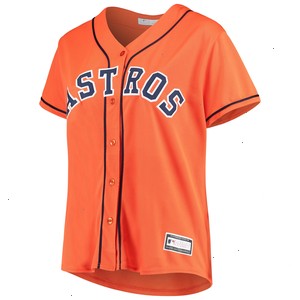 Houston Astros Women's Plus Size Alternate Replica Team Jersey - Orange