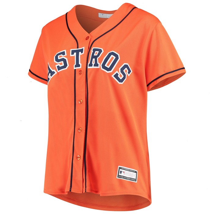 Houston Astros Women's Plus Size Alternate Replica Team Jersey - Orange