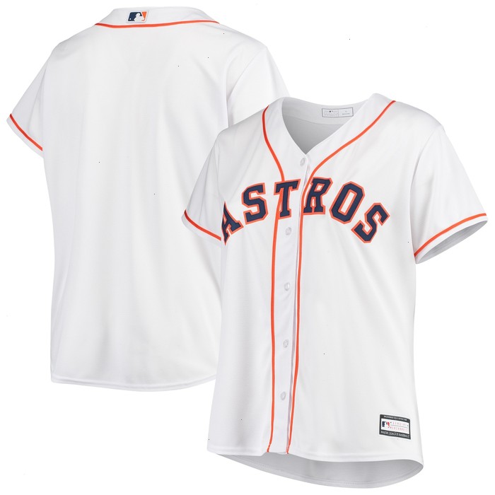 Houston Astros Women's Plus Size Home Replica Team Jersey - White