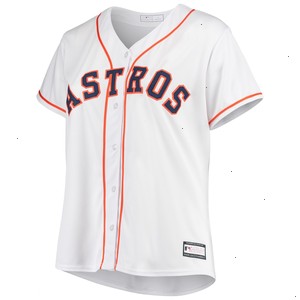 Houston Astros Women's Plus Size Home Replica Team Jersey - White