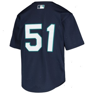 Ichiro Suzuki Seattle Mariners Mitchell & Ness Youth Cooperstown Collection Mesh Batting Practice Jersey - Navy