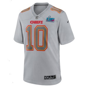 Isiah Pacheco Kansas City Chiefs Nike Super Bowl LVII Patch Atmosphere Fashion Game Jersey - Gray