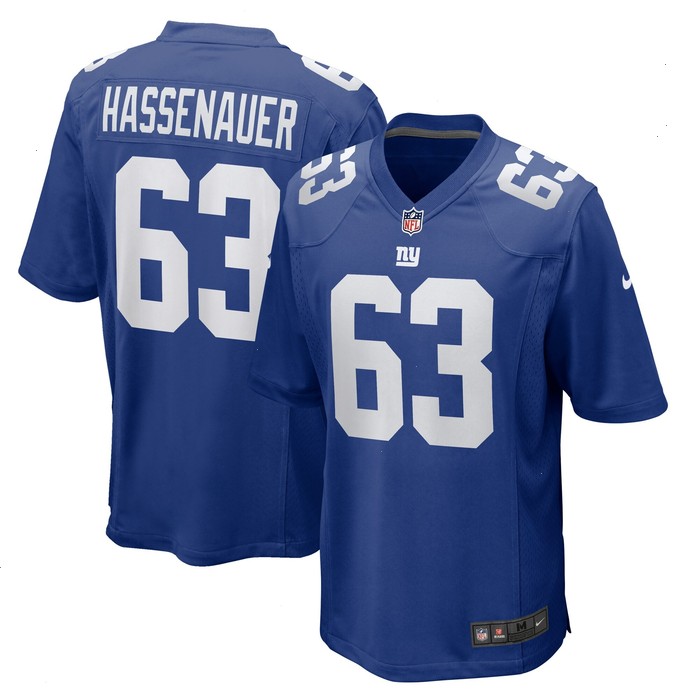 JC Hassenauer New York Giants Nike Team Game Jersey - Royal