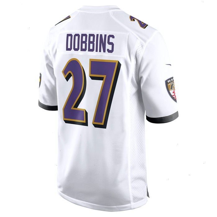 J.K. Dobbins Baltimore Ravens Nike Away Game Player Jersey - White