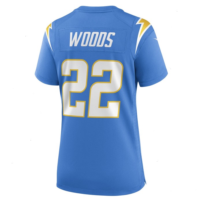 JT Woods Los Angeles Chargers Nike Women's Game Player Jersey - Powder Blue