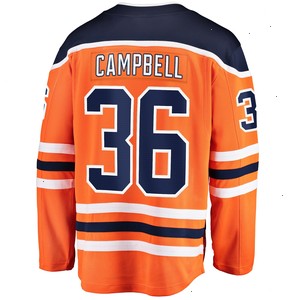 Jack Campbell Edmonton Oilers Fanatics Branded Home Breakaway Player Jersey - Orange