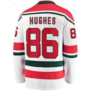 Jack Hughes New Jersey Devils Fanatics Branded 2022/23 Heritage Premier Breakaway Jersey - White